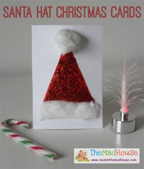 Santa Hat Christmas Cards – 5 minute craft | Christmas card crafts, Christmas cards to make ...