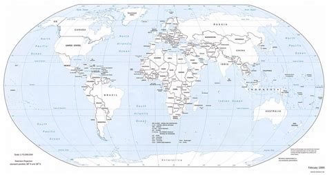 Printable World Map With Countries Labeled