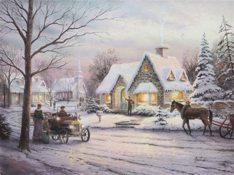 8 Thomas Kinkade Christmas Paintings Perfectly Capture the Holidays