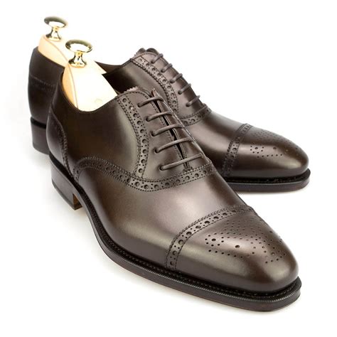 MEN'S SEMI-BROGUE OXFORD IN BROWN CALF | CARMINA