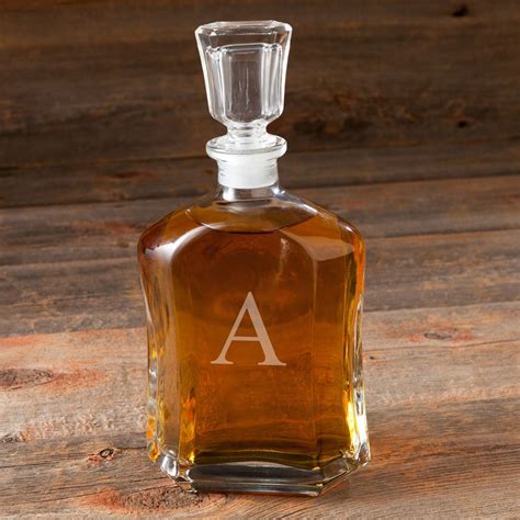 Glass Decanter Personalized Whiskey Decanter Monogrammed