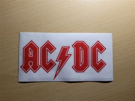 ACDC AC/DC OUTLINE Band Sticker Logo Vinyl Decal Custom Colours Car ...