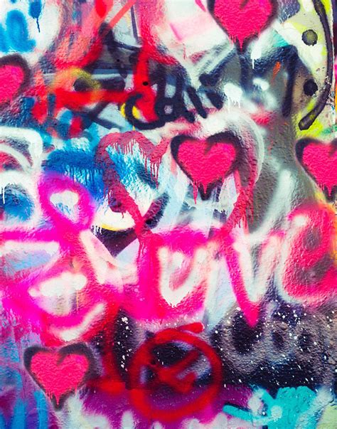 Love, Graffiti Art Photo, Fine Art Photography, Hearts, Modern Wall ...