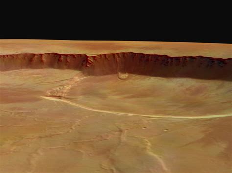 ESA - Southern part of the Olympus Mons caldera – perspective view