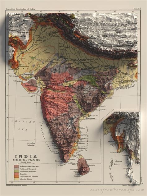 1893 Geologic Map of India - 9GAG