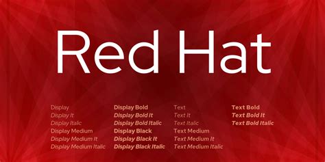 Red Hat Display Font Family : Download Free for Desktop & Webfont