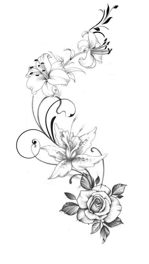 Flower Vine Tattoos, Flower Tattoo Drawings, Tattoos For Women Flowers, Spine Tattoos For Women ...