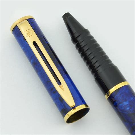 Waterman Laureat II Rollerball Pen - Blue Marble & Black (New Old Stock ...