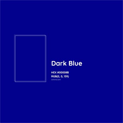 Dark Blue Complementary or Opposite Color Name and Code (#00008B) - colorxs.com