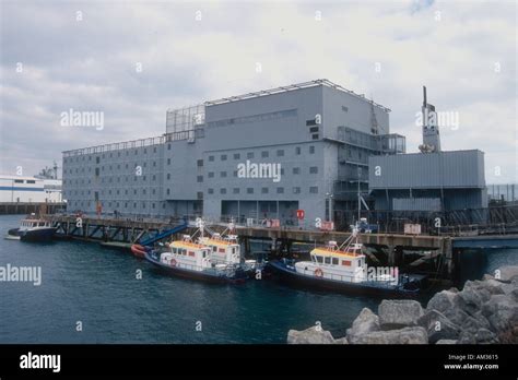 The prison ship HMP Weare at Portland Harbour in Dorset England UK ...