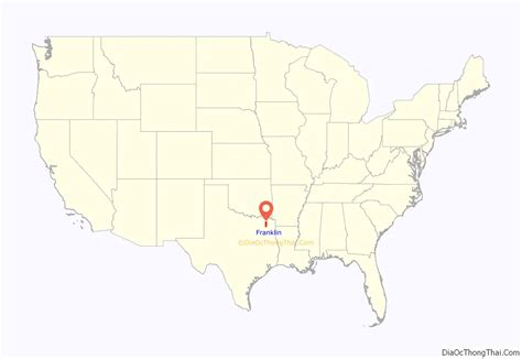 Map of Franklin County, Texas - Thong Thai Real