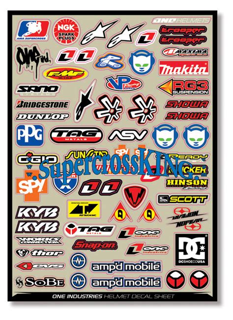 Motocross Industry Sticker Kit 3