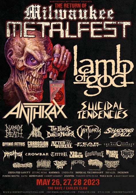 Milwaukee Metal Fest Returns in 2023 with Lamb of God, Anthrax, More