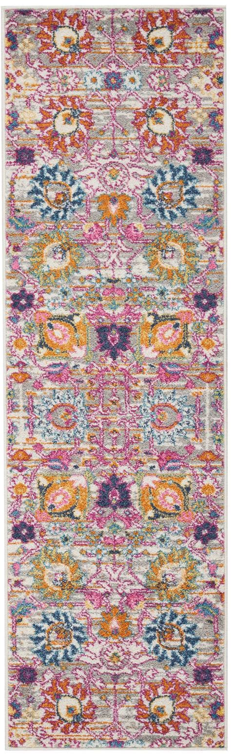 Nourison Passion PSN01 Pink and Grey 6' Runner Hallway Rug – Huck and Peck Furniture Store