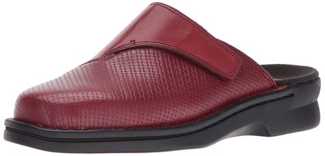 Clarks - Clarks 26129027: Women's Patty Tayna I Mule Red Leather Clogs (5.5 B(M) US Women ...