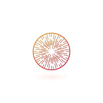 Handdrawn Sunburst Logo On White Background Radial Illustration Shape ...