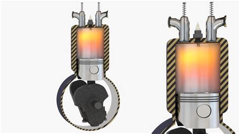 4 Stroke Motorcycle Engine Animation