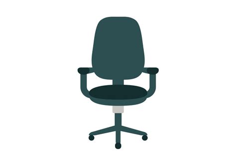 Office Chair Flat Vector Icon - SuperAwesomeVectors