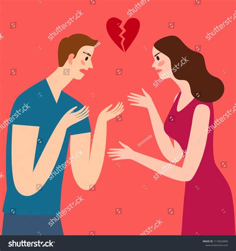 Couple Arguing Man Woman Shouting Cartoon Stock Vector (Royalty Free ...