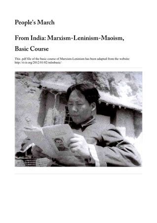 Marxism-Leninism-Maoism - Basic Course by People's March | Goodreads