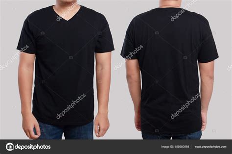 Black V-Neck shirt design template — Stock Photo © airdone #155680568