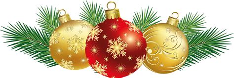 Christmas Tree Ball Decorations Clipart