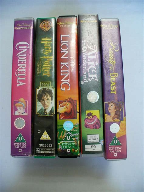 5 Disney/Warner Bros VHS Tapes. Disney Classics. Beauty & Beast ...