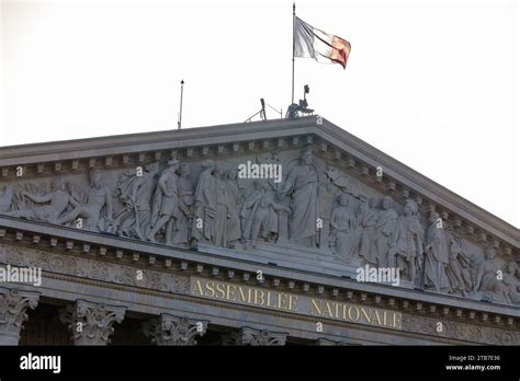 Paris, France - October 8, 2023 : view of the national French flag at ...