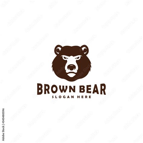 brown Bear head mascot logo vector designs Stock Vector | Adobe Stock