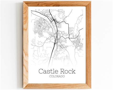 Castle Rock Map INSTANT DOWNLOAD Castle Rock Colorado City | Etsy