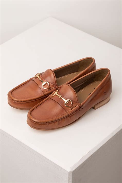 Ladies Leather Tan Loafers UK | Womens Loafer Shoes | Rydale