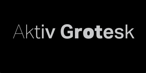 Aktiv Grotesk FONT Download