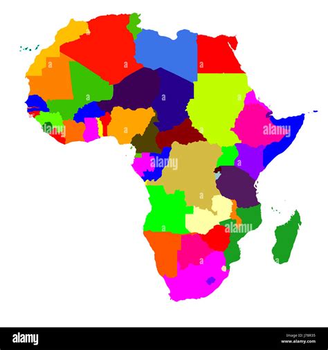 colour africa illustration color map atlas map of the world colour ...