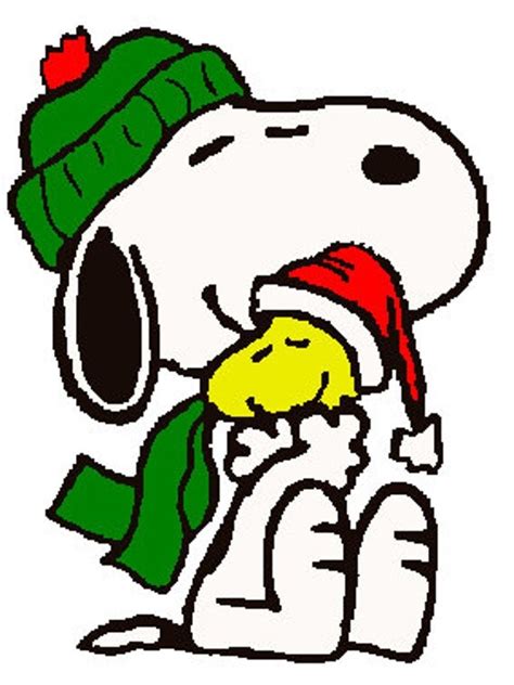 Snoopy Hugging Woodstock Christmas Holiday Winter by ItsSewEzee