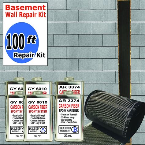 100 ft-Carbon Fiber-Basement Wall Crack Repair Kit - CarbonKevlarSupply.com