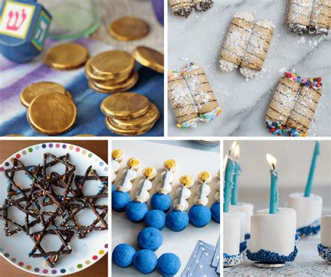 A roundup of 20 Hanukkah fun food crafts -- food ideas for Hanukkah