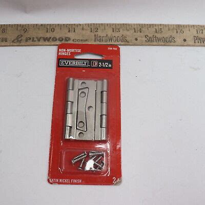 (2-Pk) Everbilt Non-Mortise Hinges Satin Nickel 2-1/2" 259792 | eBay