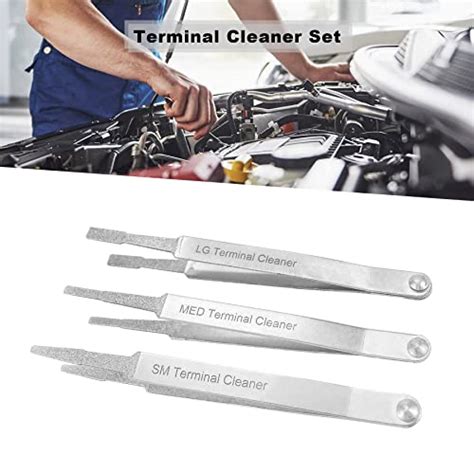 Snapklik.com : Terminal Cleaning Tools, 3-Piece Metal Terminal Cleaner Set, Car Battery Terminal ...