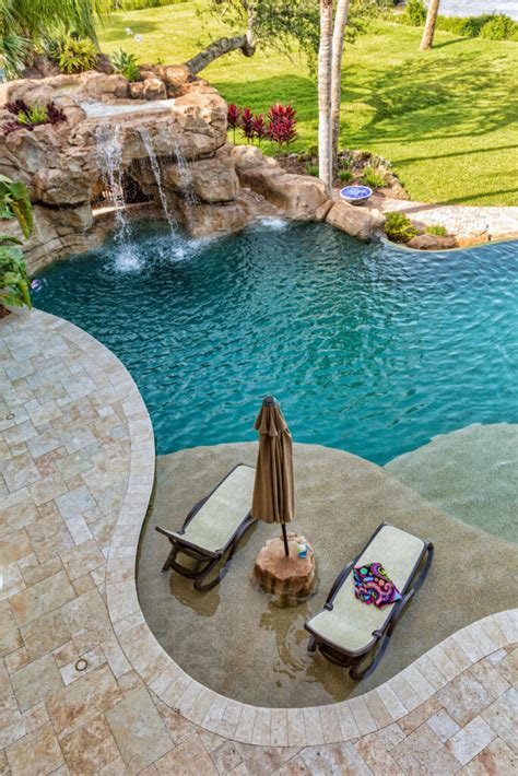 Waterfall Amazing Backyard Pools - Goimages Vision