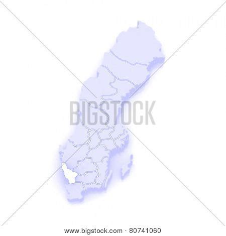 Map Halland. Sweden. Image & Photo (Free Trial) | Bigstock