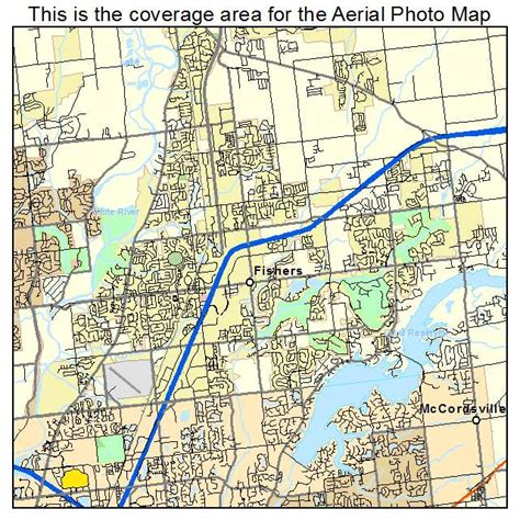 Aerial Photography Map of Fishers, IN Indiana