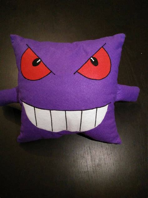 Handmade Pokemon Gengar Pillow, Fantasy Plush Eco Friendly, Ready to ...