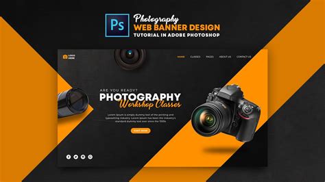 How to Design Photography Classes Web Banner | Adobe Photoshop Tutorial | Speed Art | Grafix ...