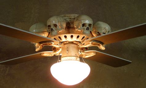 Skeleton Ceiling Fan w/ Skulls, Halloween Prop, Human Skeletons | eBay