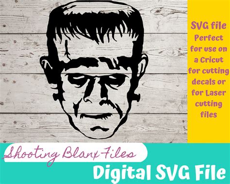 Frankenstein SVG Files Perfect for Cricut, Cameo, or Silhouette Also for Laser Cutting Glowforge ...