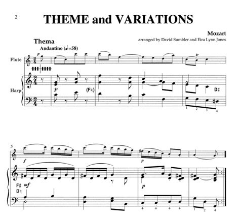 Theme and Variations – Harp Column Music