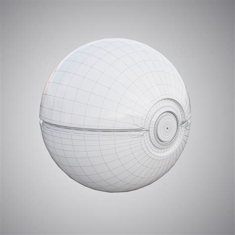 3d Model Realistic Pokeball