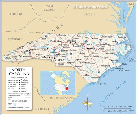 Printable Map Of North Carolina Cities - Printable Maps