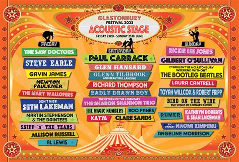 Acoustic Stage reveals its line-up for Glastonbury 2023