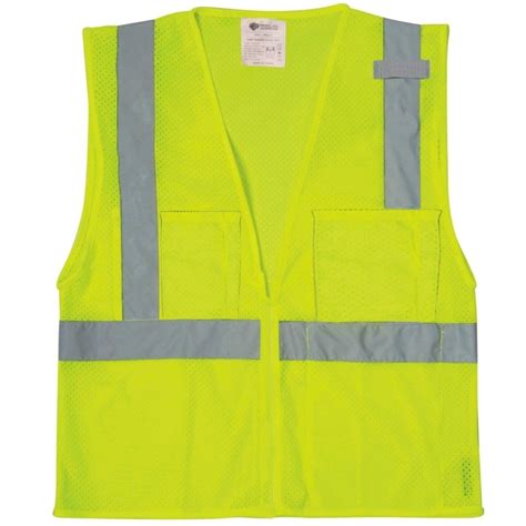 Lime Green Safety Vest with Silver Reflective Stripes: DRJ Safety, Inc.